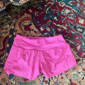 Lululemon speed up pink shorts